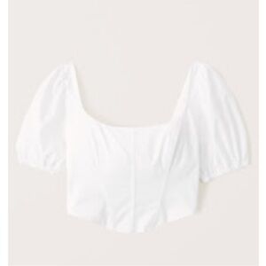 Abercrombie & Fitch Puff Sleeve Bustier top